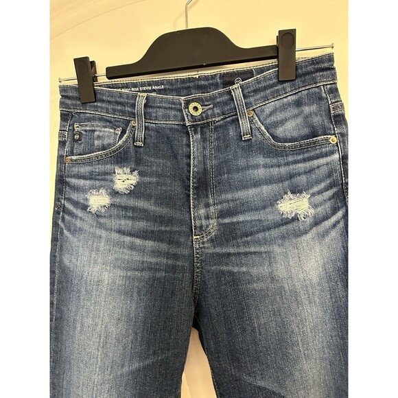 AG High Rise Stevie Ankle Distressed Jeans Size 27R - Picture 3 of 6